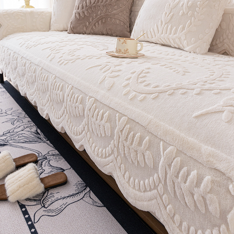 📢 50 % RABATT! Sofatrekk i imitert kaninpels med sklisikring 🛋️