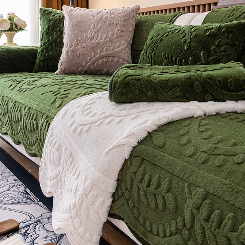 📢 50 % RABATT! Sofatrekk i imitert kaninpels med sklisikring 🛋️