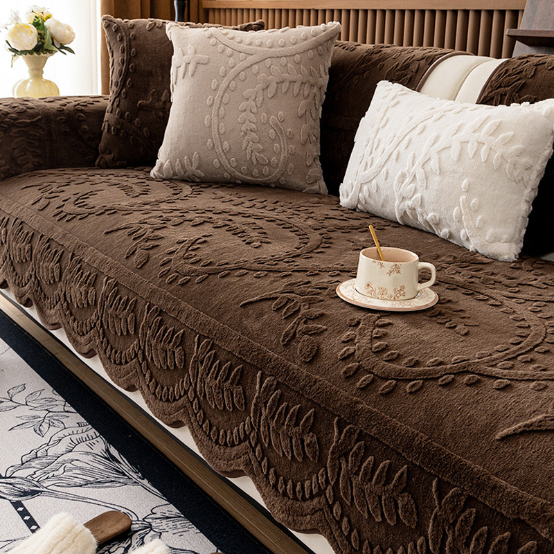📢 50 % RABATT! Sofatrekk i imitert kaninpels med sklisikring 🛋️