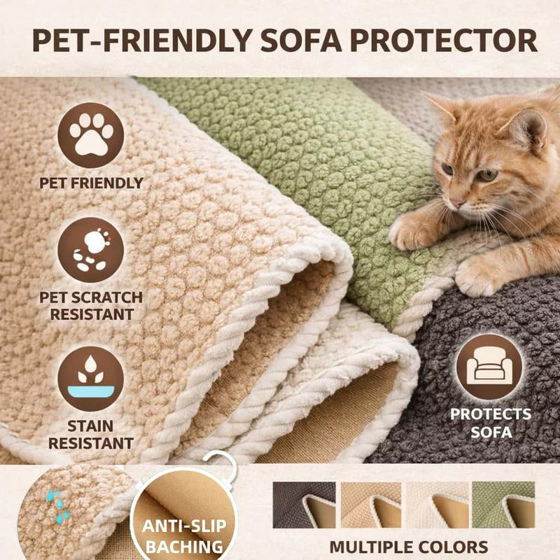 🛋️ Tykkere, sklisikkert sofatrekk – ultramyk, vaskbart og ripebestandig – perfekt for barn og kjæledyr 🐾