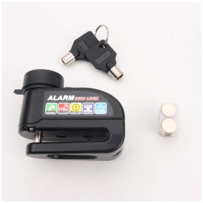 50 % RABATT! 🔐 110 dB alarm skivebremselås – kraftig utførelse & vanntett – for motorsykkel, scooter og el-sparkesykkel – tyverisikring med bevegelsessensor – inkludert reservebatterier 🛵🔒