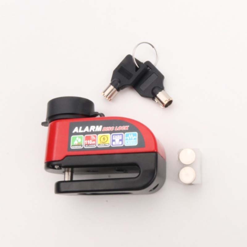 50 % RABATT! 🔐 110 dB alarm skivebremselås – kraftig utførelse & vanntett – for motorsykkel, scooter og el-sparkesykkel – tyverisikring med bevegelsessensor – inkludert reservebatterier 🛵🔒