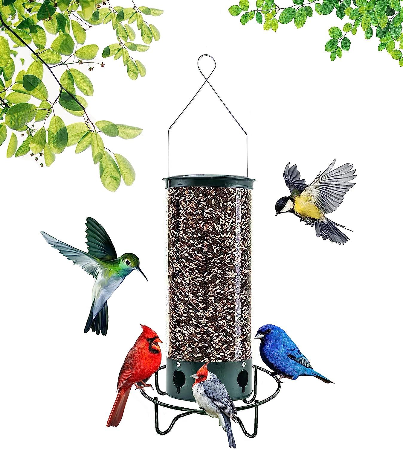 🐦Begrenset tilbud: 50 % RABATT – Stor fuglemater for hagen – slitesterk og ekornsikker