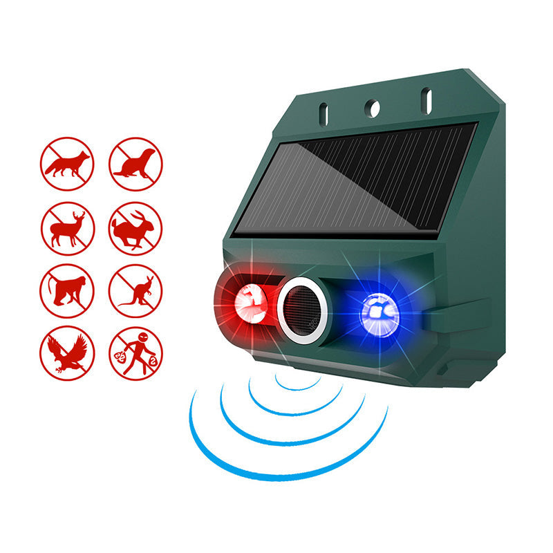 🥳2026 HOT SALG🥳💞50 000+ SOLGT!🌳🔊 50% RABATT! Solcelledrevet dyreavskrekker – Ultralyd + blinkende lys. Værbestandig, 24/7 beskyttelse. Hold skadedyr unna naturlig. 🏡💚