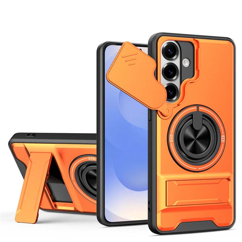 📱 50 % RABATT I EN BEGRENSET PERIODE! ✨Samsung-mobilveske – Slitesterk med kamerabeskyttelse og ringstativ – Støtsikker, presise utskjæringer og 360°-dreiebar håndtak – beskyttelse på alle sider 🔒