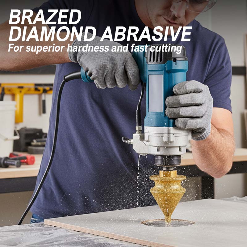 ⚙️ BEGRENSET TID 50 % RABATT! ✨ Diamantfasfres for slipemaskin – Multifunksjon, Loddet diamant, Universal Passform 💎