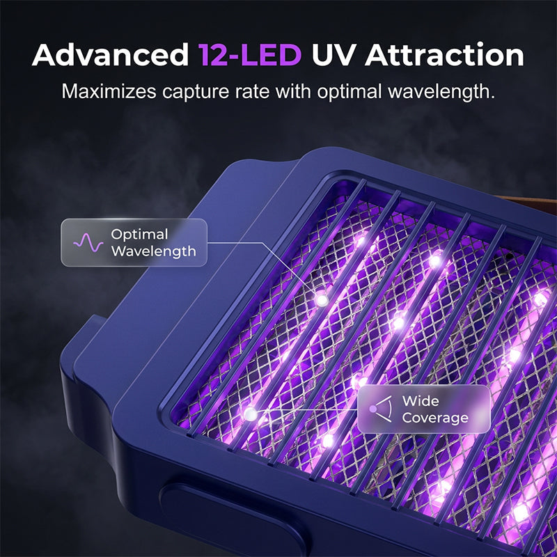 Oppladbar LED-myggdreperlampe