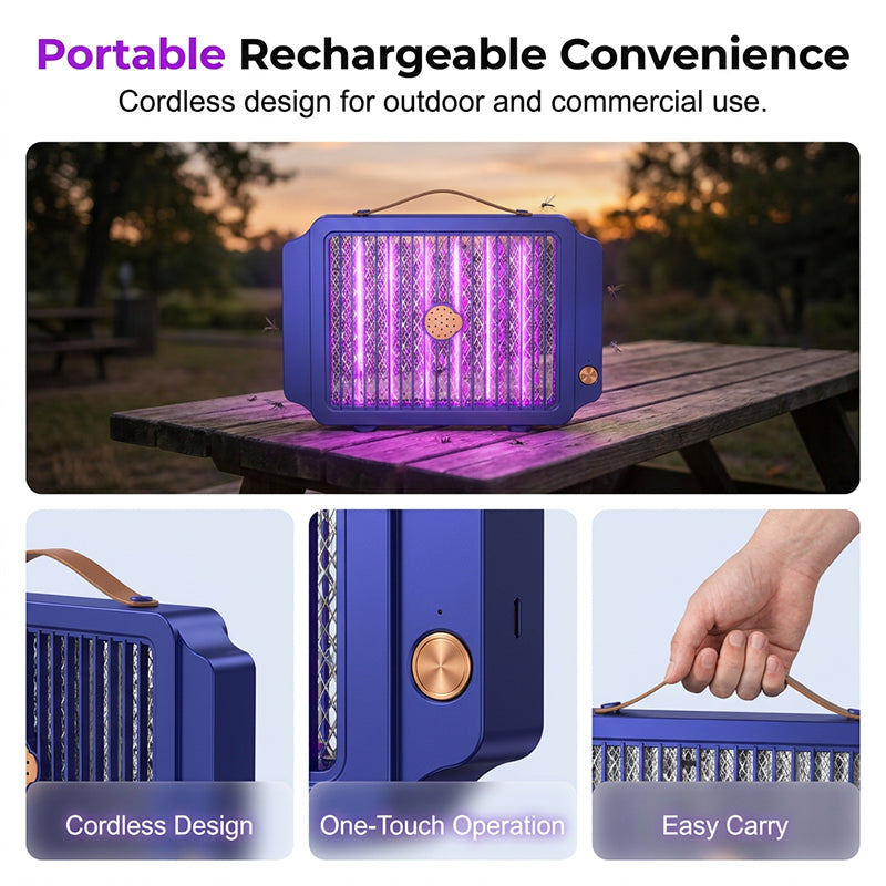 Oppladbar LED-myggdreperlampe