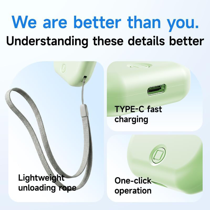 Bærbar USB-oppladbar lommevifte