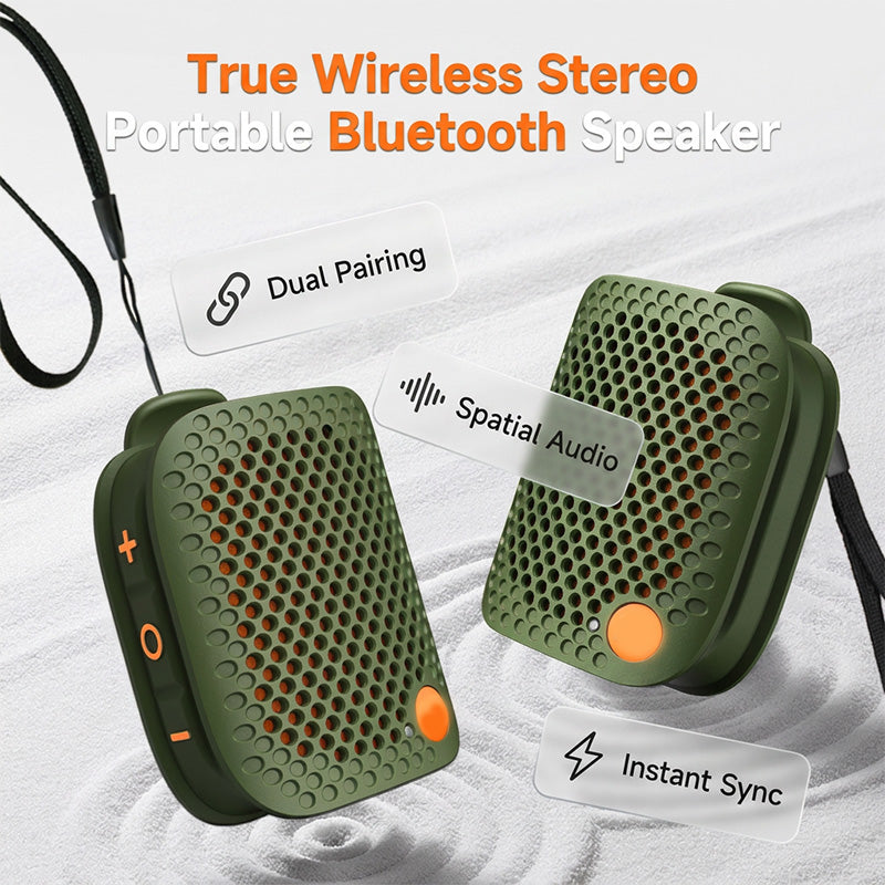 🔊 53 % RABATT I BEGRENSET TID! ✨ Bærbar Bluetooth-høyttaler – TWS-stereo, IPX5-vanntett, kraftig bass 🎵