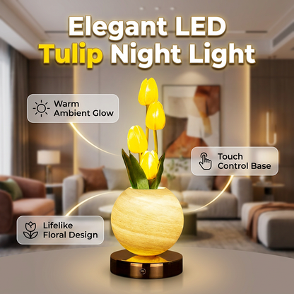 ⏳🔥TIDSBEGRENSET TILBUD: 50 % RABATT! ⏰Dekorativt LED-nattlys i form av en tulipan
