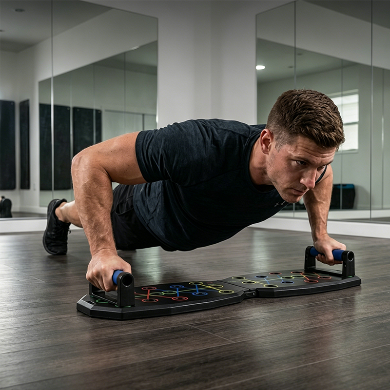 🏆SISTE DAGS-TILBUD 50 % RABATT🔥Sammenleggbart push-up-brett med motstandsbånd