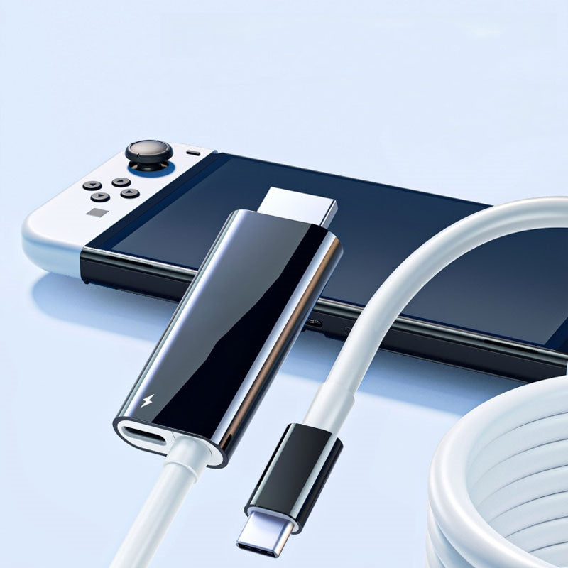 🔥HETT TILBUD🔥 USB-C til HDMI-adapterkabel – Switch, mobil & nettbrett → TV med én kabel! 📱💻📺