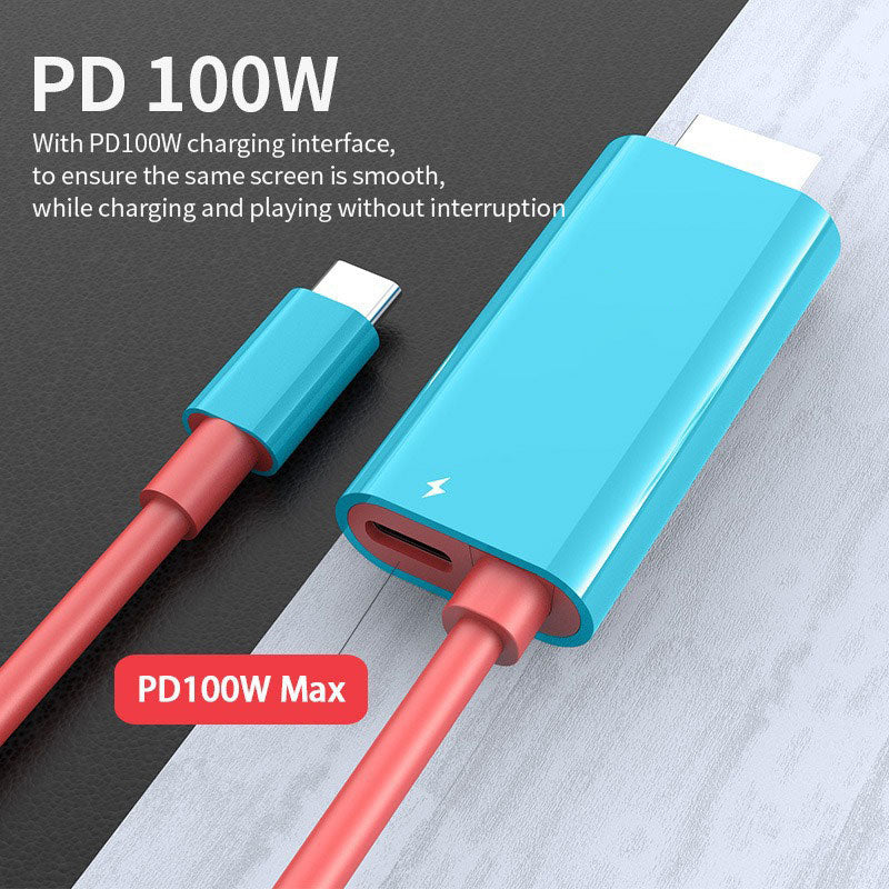 🔥HETT TILBUD🔥 USB-C til HDMI-adapterkabel – Switch, mobil & nettbrett → TV med én kabel! 📱💻📺