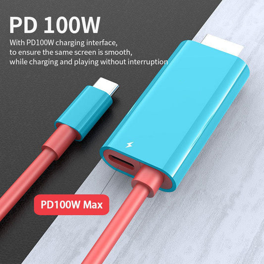 🔥HETT TILBUD🔥 USB-C til HDMI-adapterkabel – Switch, mobil & nettbrett → TV med én kabel! 📱💻📺