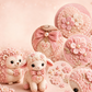 🎀49 % RABATT🎁DIY-kit för lapptäcke i filt: ”Pink Enchanted Forest”