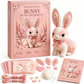 🎀49 % RABATT🎁DIY-kit för lapptäcke i filt: ”Pink Enchanted Forest”