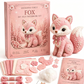 🎀49 % RABATT🎁DIY-kit för lapptäcke i filt: ”Pink Enchanted Forest”