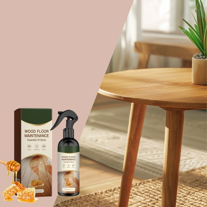Naturlig bivoks-regenererende spray for vedlikehold av parkettgulv