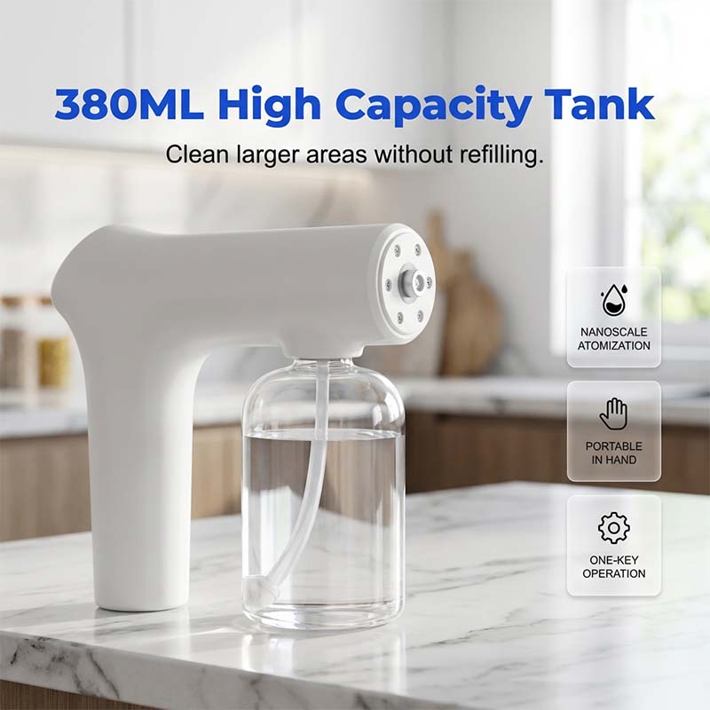 🥳2026 HETSALG🥳💞OVER 50 000 SOLGT!🚗🏠 50% RABATT! Trådløs nanospraypistol – justerbar tåke, ingen ledninger i veien. Perfekt til desinfisering og støvfjerning. En rengjøringsfavoritt! 🔫🌿