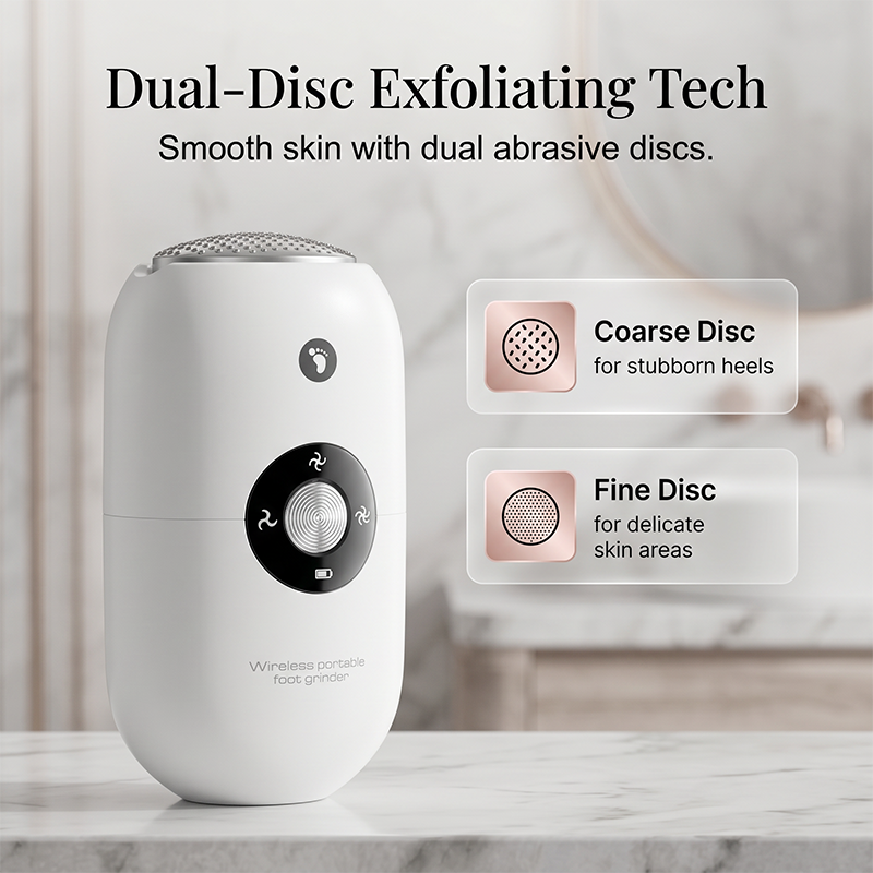 🦶 Kompakt Automatisk Fotpedikyr Slipemaskin – Fjerner Hard Hud & Likerorn Raskt & Enkelt! ✨ 3 Utbyttbare Hoder – Perfekt for Myke Føtter. 🧼 Renslig & Trygg – Kjøp 3 for 10% Ekstra Rabatt! 💅