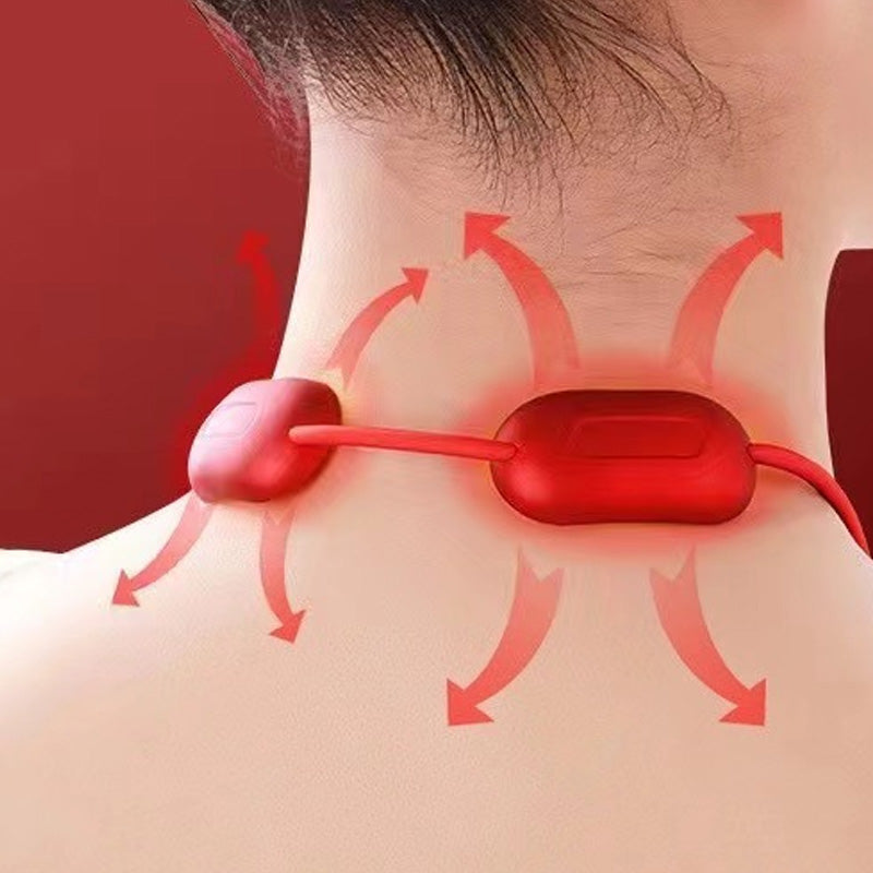 🔥50 % rabatt🔥💞50K+ solgt! 🧘‍♀️💆 50% rabatt! Halsmassasjehenger – bærbar design, 3 varmenivåer og 9 intensiteter smelter bort stivhet. Ingen flere smertestillende – milde elektriske pulser avslapper dypt nakkemuskler naturlig! 🔥💚