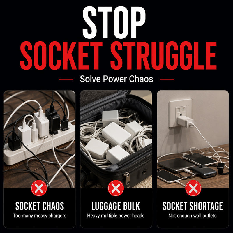 Lad opp 4 enheter på et øyeblikk! Brannsikker USB-hub som ikke blir overopphetet