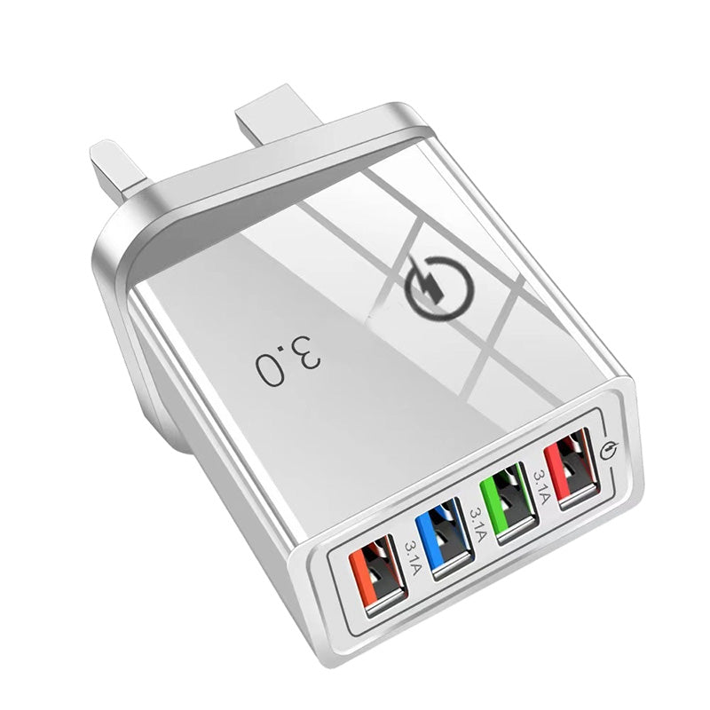 Lad opp 4 enheter på et øyeblikk! Brannsikker USB-hub som ikke blir overopphetet