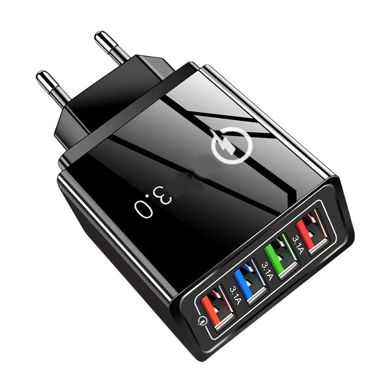 Lad opp 4 enheter på et øyeblikk! Brannsikker USB-hub som ikke blir overopphetet