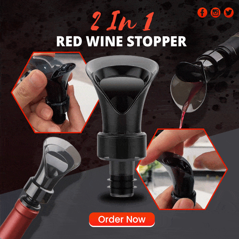 🍷 2-i-1-vinsparer med vakuumpumpe og forsegler – bevarer friskheten og aromaen