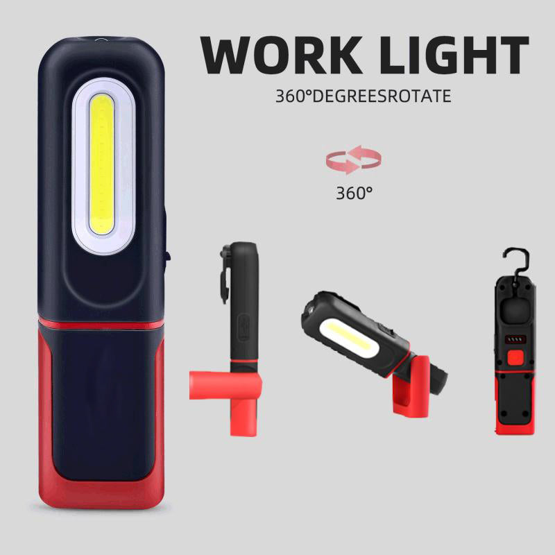 📢 50 % RABATT NU! 🔦 Uppladdningsbar COB LED-Arbetslampa med Magnetbas – Handsfree Belysning