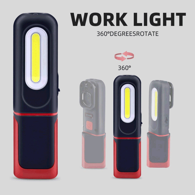 📢 50 % RABATT NU! 🔦 Uppladdningsbar COB LED-Arbetslampa med Magnetbas – Handsfree Belysning
