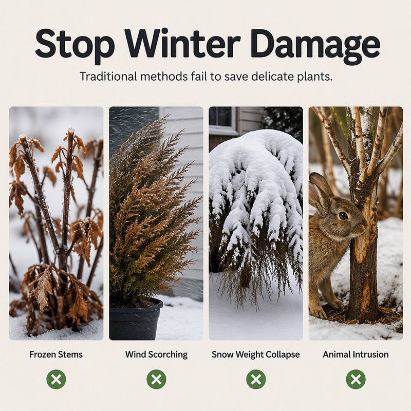 🌿❄️Profesjonell plantebeskyttelse mot frost – 80 g non-woven – Varmeisolerende – Pustende – Slitesterk – For trær, busker og grønnsaker 🧵🌱🛡️