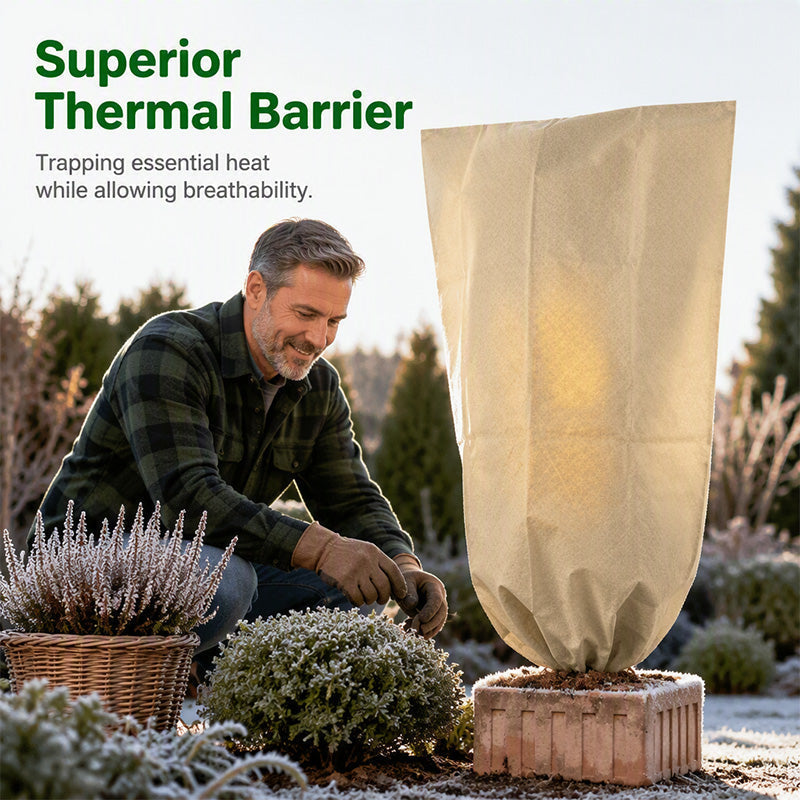 🌿❄️Profesjonell plantebeskyttelse mot frost – 80 g non-woven – Varmeisolerende – Pustende – Slitesterk – For trær, busker og grønnsaker 🧵🌱🛡️