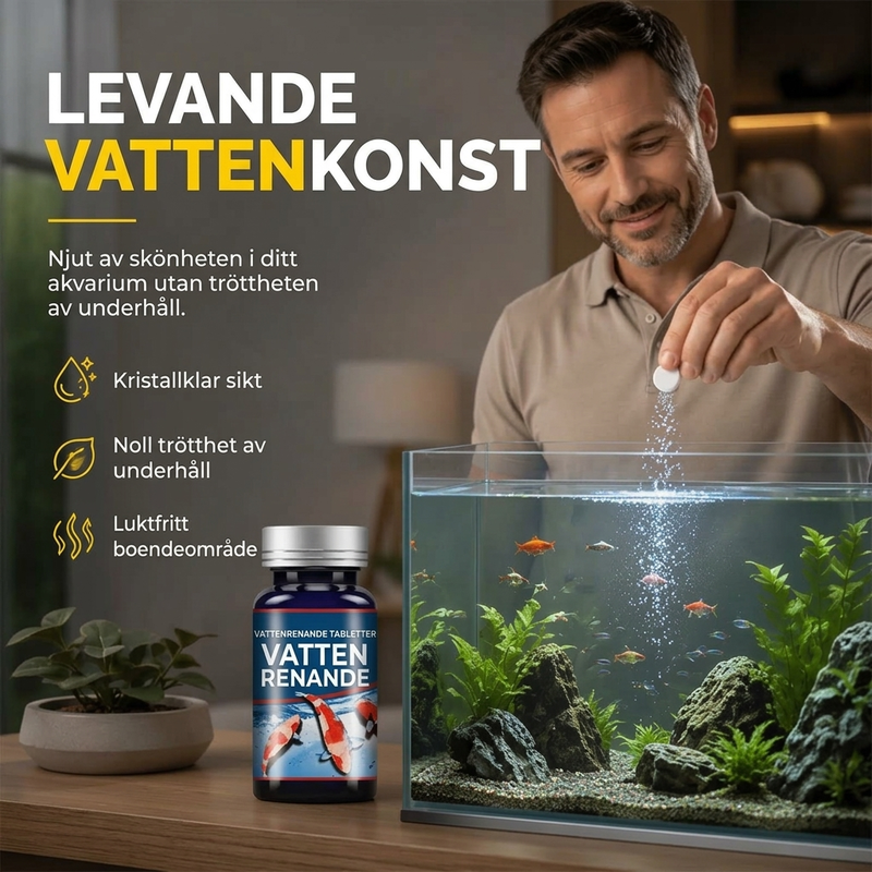 🐠💧 50 % RABATT NÅ! 💧🐠 Profesjonelle vannrensetabletter for akvarium – fremmer nyttige bakterier, biologisk filtrering og enkel bruk – perfekt for klarere vann og sunne fisker 🌊✨