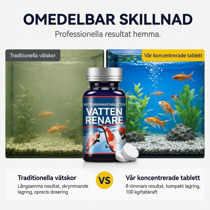 🐠💧 50 % RABATT NÅ! 💧🐠 Profesjonelle vannrensetabletter for akvarium – fremmer nyttige bakterier, biologisk filtrering og enkel bruk – perfekt for klarere vann og sunne fisker 🌊✨