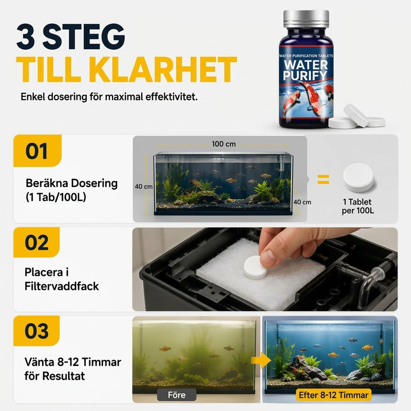 🐠💧 50 % RABATT NÅ! 💧🐠 Profesjonelle vannrensetabletter for akvarium – fremmer nyttige bakterier, biologisk filtrering og enkel bruk – perfekt for klarere vann og sunne fisker 🌊✨
