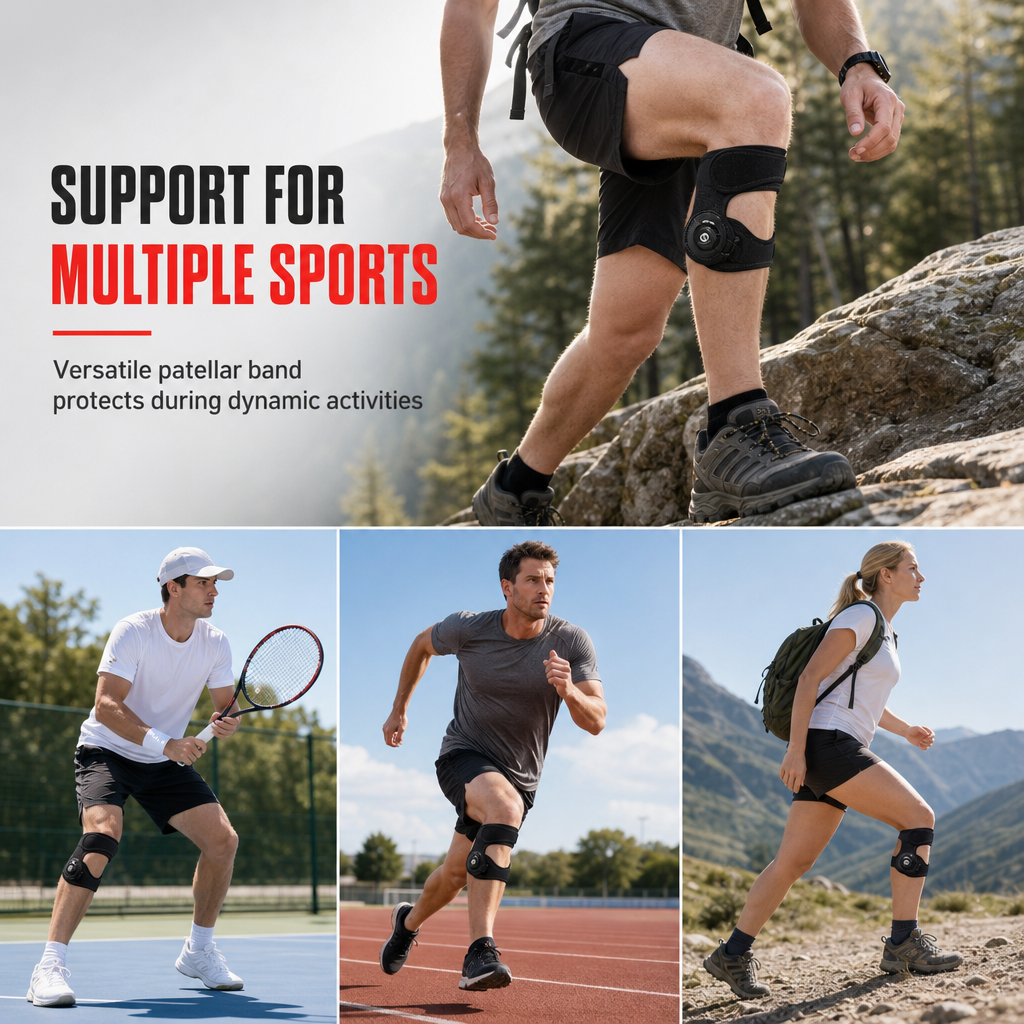 🦵✨Justerbar stabiliseringsrem i silikon for kneskålen