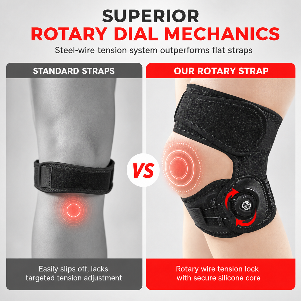 🦵✨Justerbar stabiliseringsrem i silikon for kneskålen
