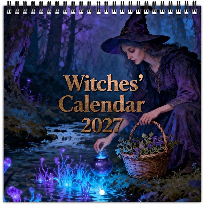 🔮 Mystisk heksekalender 2027 | Gotisk veggdekorasjon