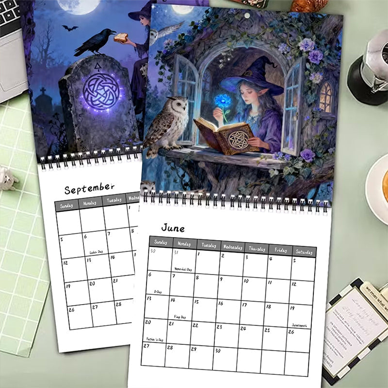 🔮 Mystisk heksekalender 2027 | Gotisk veggdekorasjon