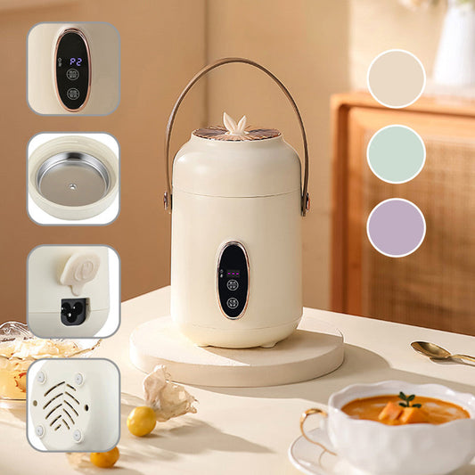🥳2026 HOT SALE🥳💞Over 50 000 solgte! 🍲⏰ 50 % RABATT! Bærbar elektrisk gryte – 900 ml, 9 timers timerfunksjon, 5 varmenivåer. Non-stick-belegg, skjult stikkontakt, sklisikker bunn. Lager ris, suppe og grøt – perfekt for 1–2 personer eller på reise! 🏠✅