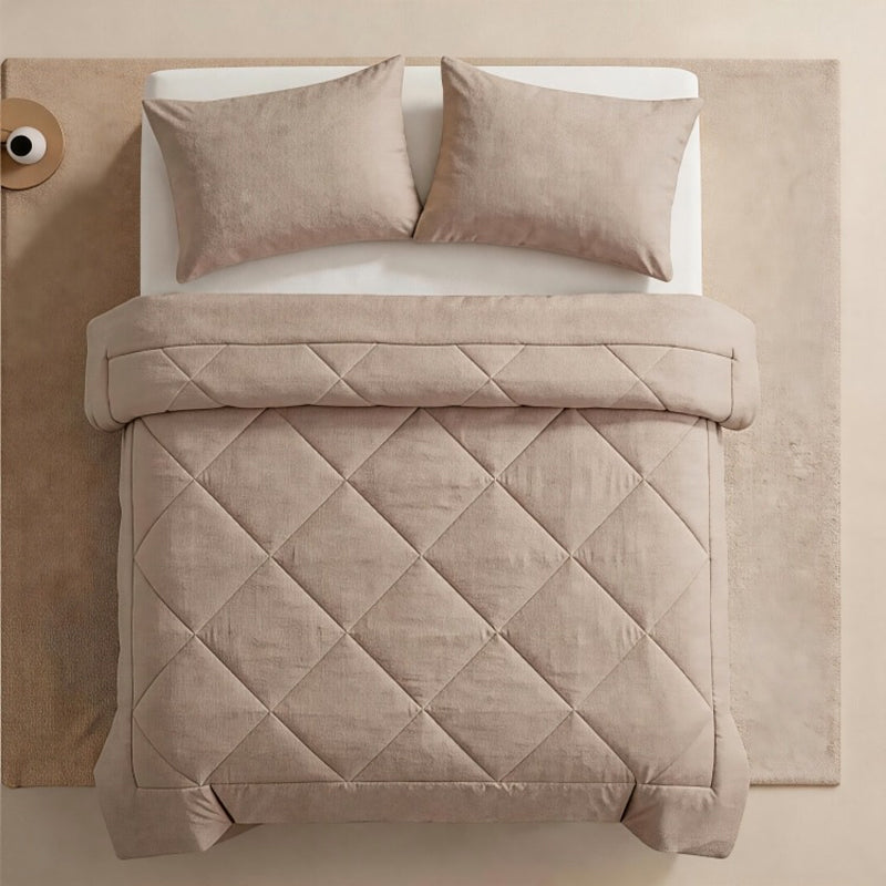 🛏️3-delt quiltet dynesett med pute