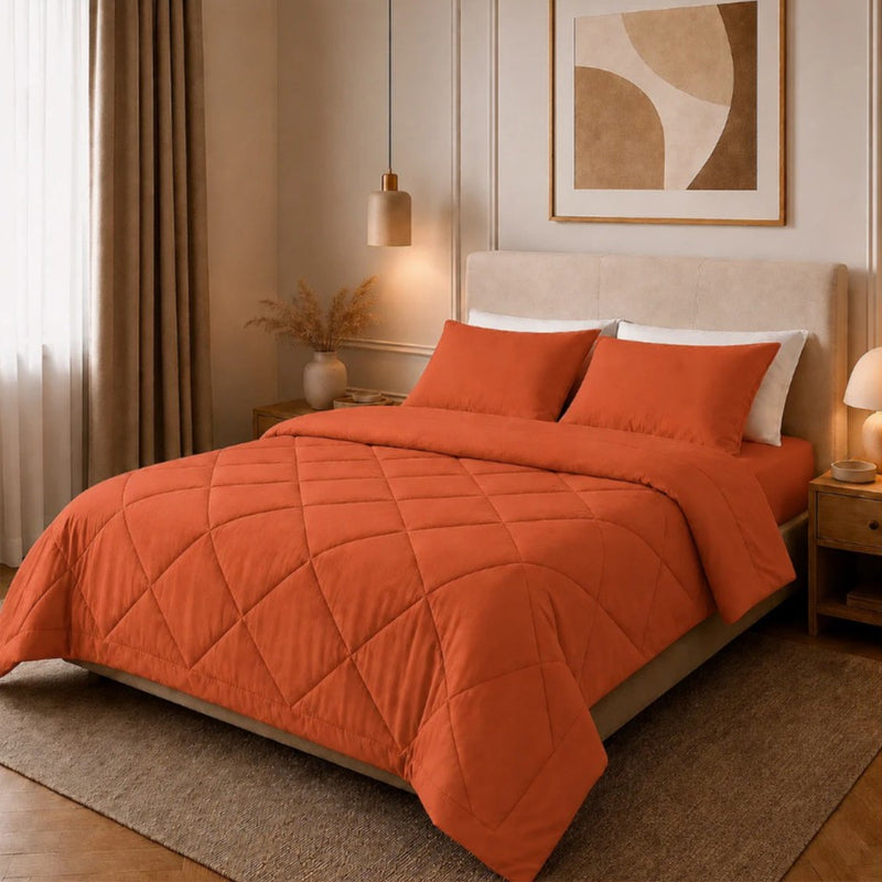 🛏️3-delt quiltet dynesett med pute