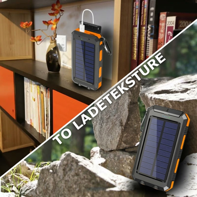 ⏳Kun for en kort tid – 50% RABATT ⏰Solenergi Power Bank