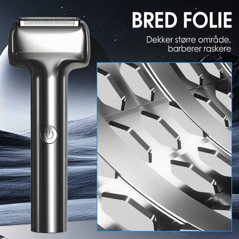 ⚡Oppladbar elektrisk barbermaskin for menn med folie – Effektiv og grundig barbering, trådløs og bærbar barbermaskin for våt og tørr barbering til daglig pleie