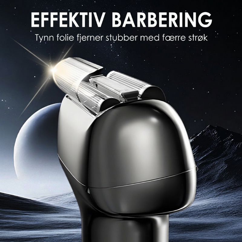 ⚡Oppladbar elektrisk barbermaskin for menn med folie – Effektiv og grundig barbering, trådløs og bærbar barbermaskin for våt og tørr barbering til daglig pleie