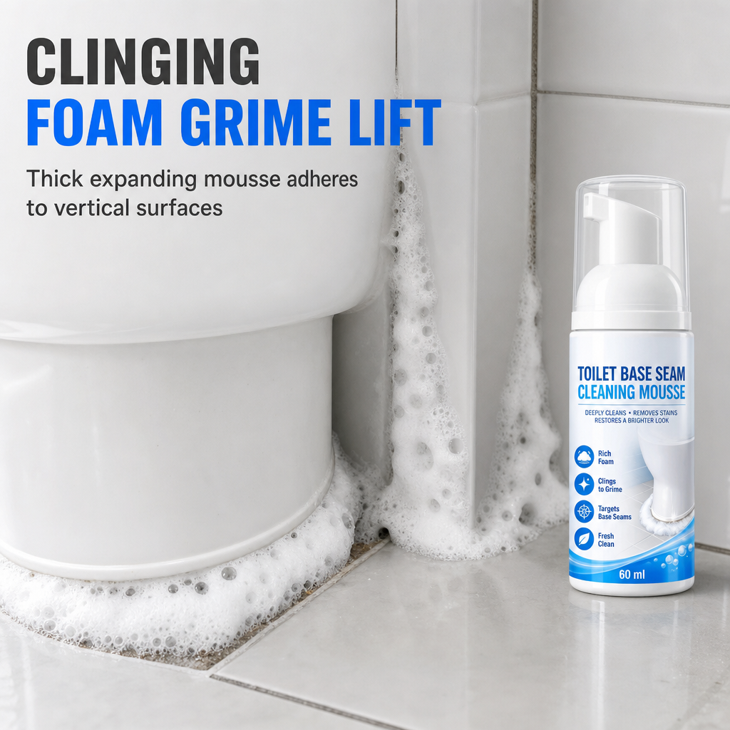 🚿 50 % RABATT NÅ! ✨ Rengjøringsmousse for toalettfuger – skum som fester seg, løser opp smuss i sprekker og gir glans – perfekt til badet 🧼