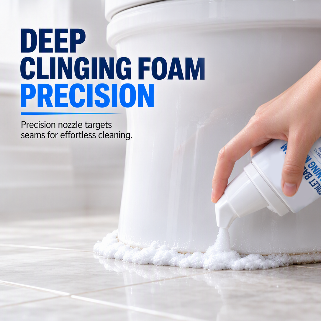 🚿 50 % RABATT NÅ! ✨ Rengjøringsmousse for toalettfuger – skum som fester seg, løser opp smuss i sprekker og gir glans – perfekt til badet 🧼