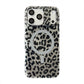 Mobiltelefondeksel med magnet og leopardmønster